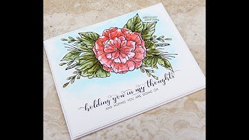 Unity Quick Tip: Watercolor with Distress Ink + Glitter Accents