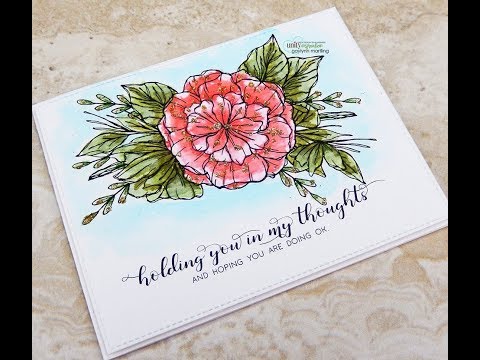 Unity Quick Tip: Watercolor with Distress Ink + Glitter Accents