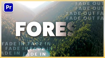How To Fade In And Out Text In Premiere Pro 2022 - Tutorial