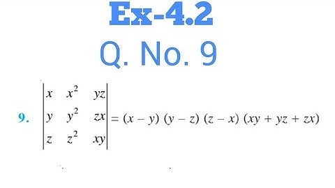 12th Ncert Maths exercise 4.2 Q. No 9 Determinant by Nishant Tyagi
