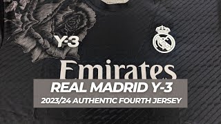 Real Madrid Y-3 2023/24 Authentic Goalkeeper Fourth Jersey (Black Version)
