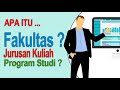 Apa itu fakultas jurusan dan program studi 