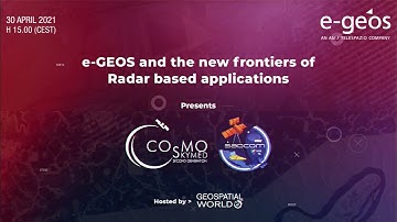 Webinar on e-GEOS and the new frontiers of Radar based applications | Promo