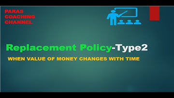 Replacement Policy-When Value of Money Changes With Time ||Replacement(part-3)