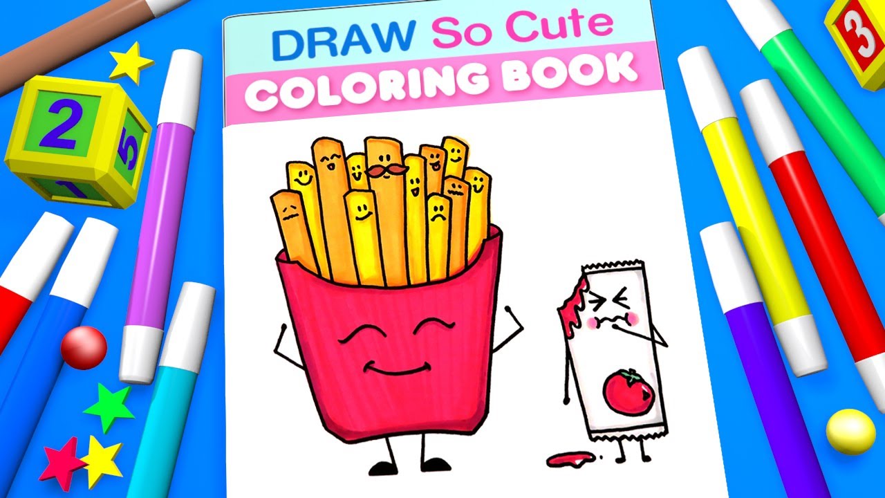 French Fries Coloring Page for Kids | Learn Color and ...