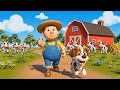 BINGO 🐶🎶 | Farmer and His Dog | 3D Animated Nursery Rhyme for Kids | Fun Farm Animals Song |