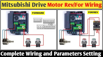 Mitshubishi Drive Reverse Forward Wiring And Programing! How to Run Motor Reverse Forward with Drive