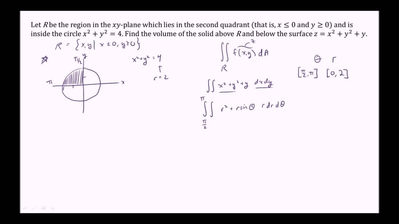 Finding The Volume Of A Solid Below A Surface Youtube
