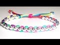 COMO HACER UNA PULSERA MULTICOLOR CON CUENTAS PLATEADAS AJUSTABLE CON NUDO CORREDIZO. TUTORIAL DIY.