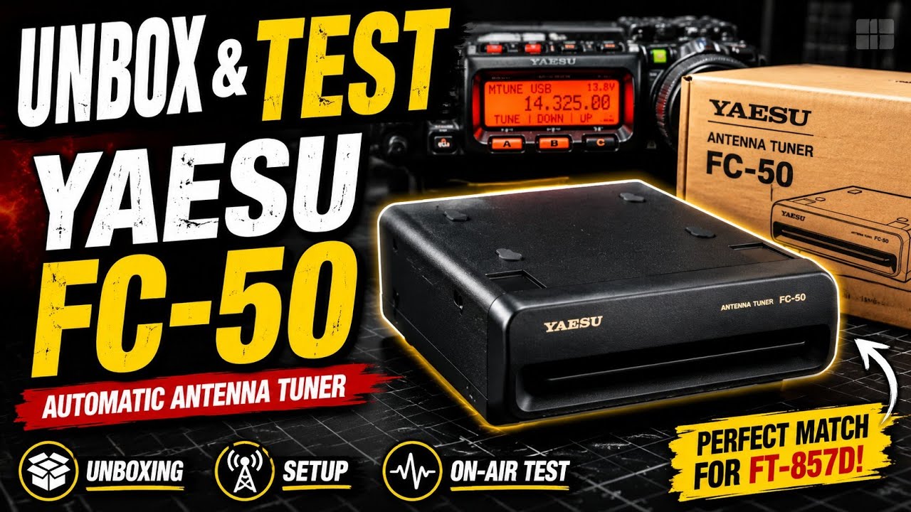 Unbox - Yaesu FC-50 Antenna Tuner & Set Up - YouTube