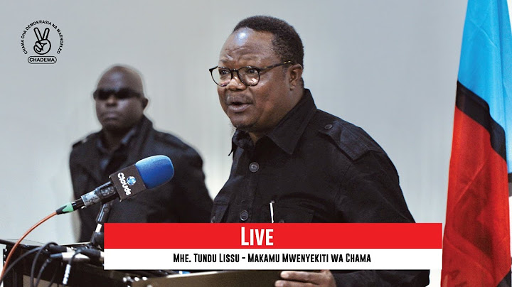 Live Makamu Mwenyekiti Tanzania Bara Mhe. Tundu Lissu akizungumza na waandishi wa habari.