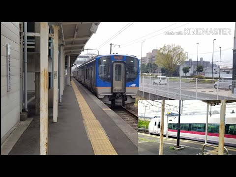 仙台空港アクセス線を追い越す特急ひたち3号