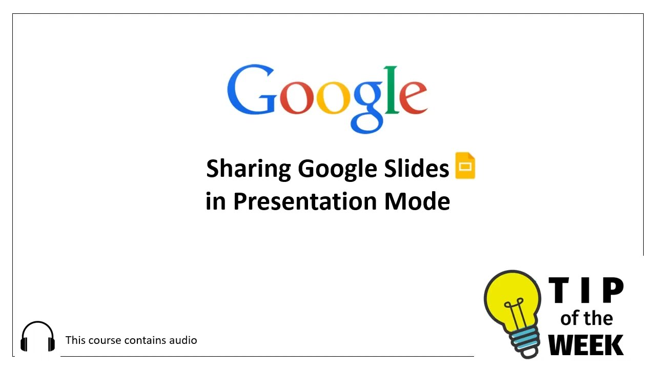 how to share google slides in presentation mode only