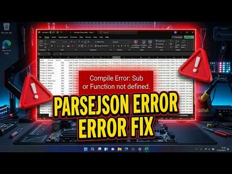 Excel VBA Sub or Function Not Defined Error on ParseJson