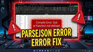 Excel VBA Sub or Function Not Defined Error on ParseJson