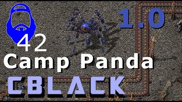 Factorio e42 Outpost with Spidertron and Camp Panda