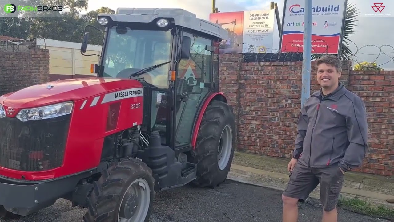 Massey Ferguson MF 3300 orchard tractor in the Port Elizabeth at Beer Trekkers in Eastern Cape.