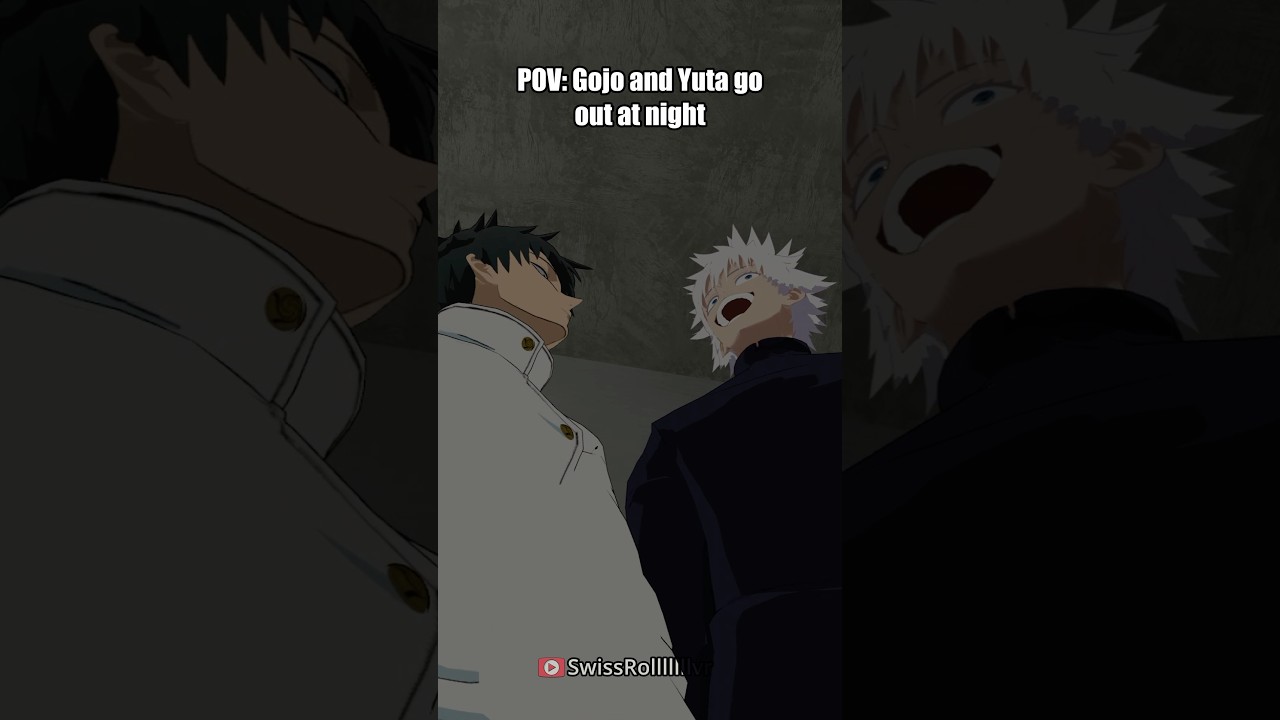 Gojo and Yuta love the night time fr 😭😂 #anime #jjk #viralvideo #vrchat