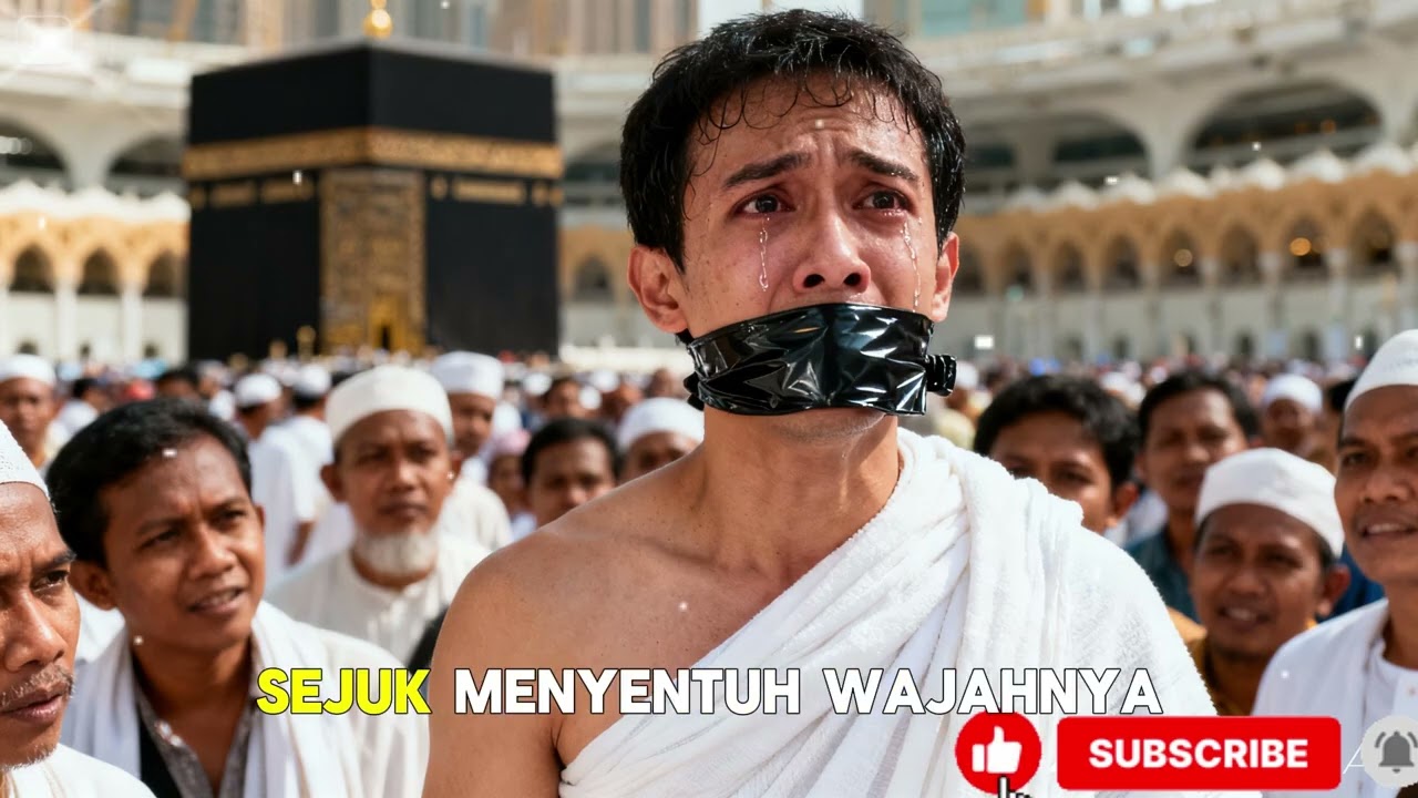 KASIHAN JAMAAH UMROH INI MULUTNYA TERKUNCI DI DEPAN KA'BAH