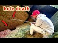 Do You Still Doubt That You Have Fish in This Hole ?- fishing in a hole like this is really exciting