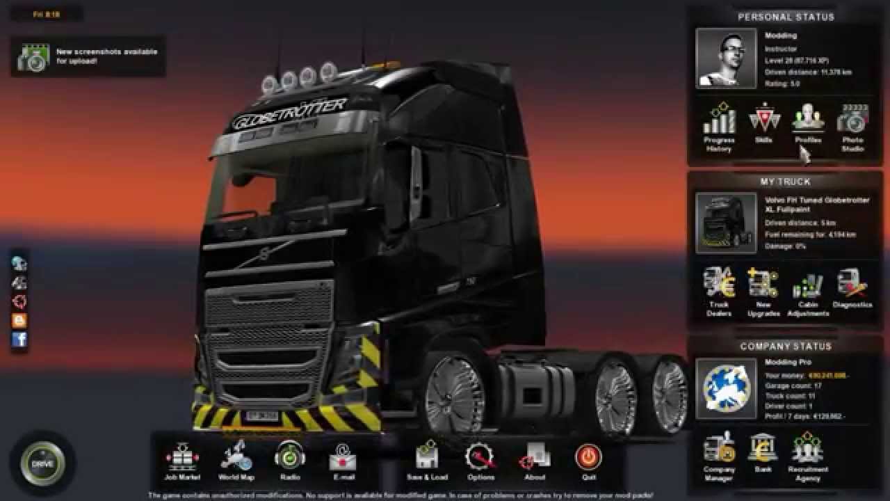 ETS2 Mods +1000hp engine for Volvo FH16 2012 YouTube