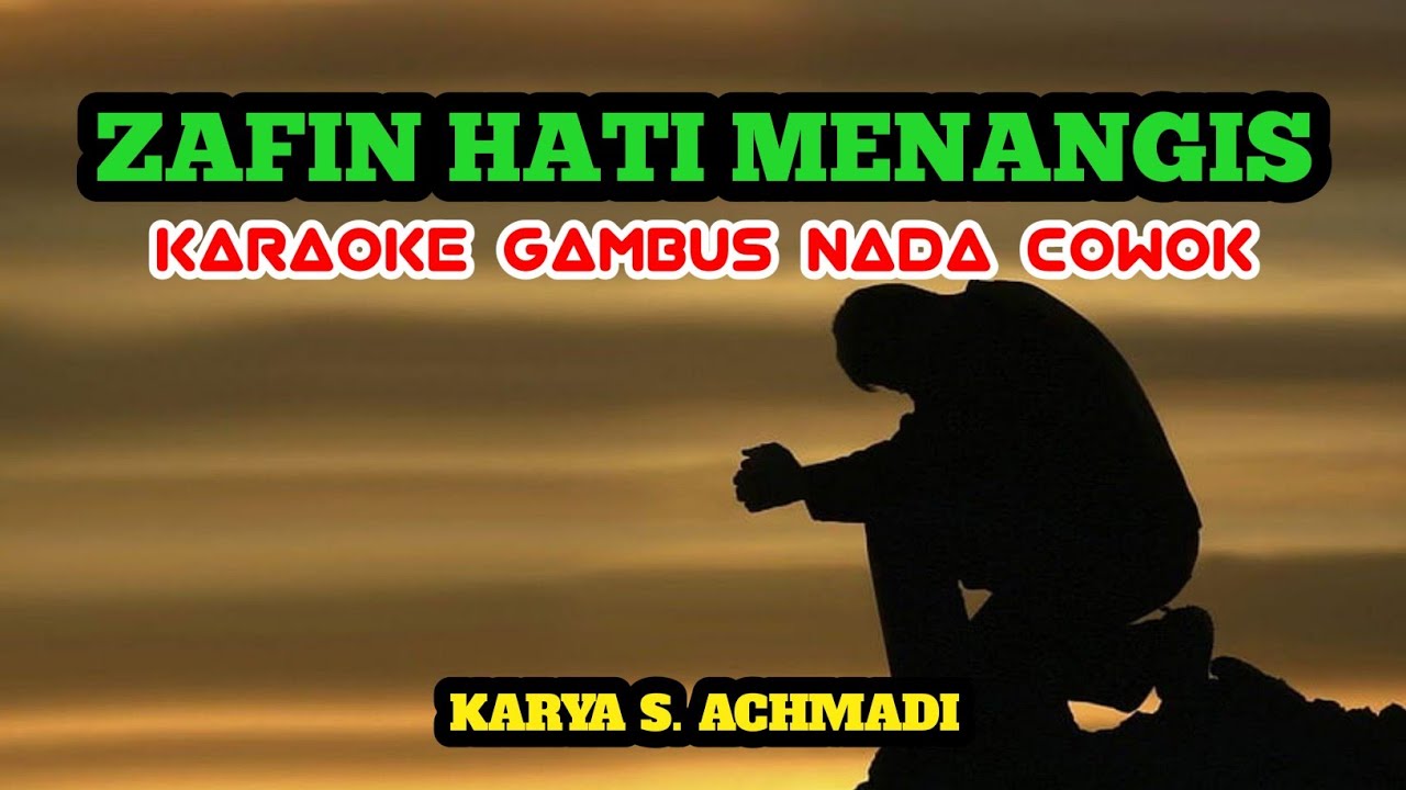 ZAFIN HATI MENANGIS (KARAOKE)‼️Nada Cowok