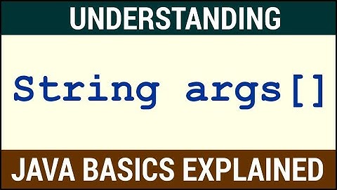 Understanding String args in Java Program [Hindi/Urdu]