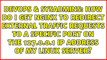 How do I get Nginx to redirect external traffic requests to a specific port on the 127.0.0.1 IP...