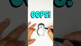 Black Penguin Glow Up 🖤➡️🐧✨ #penguin #coloring #blacktoneon #glowup #satisfying #artmagic