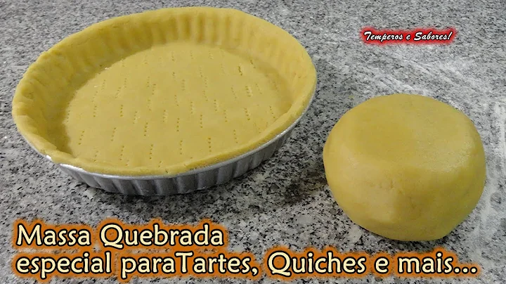 MASSA QUEBRADA especial para Tartes, Quiches e mais