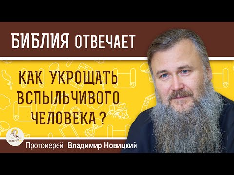 Как укрощать вспыльчивого человека ? Протоиерей Владимир Новицкий