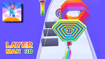 Layer Man 3D Gameplay Level 51-55 |🤑😆| Layer Man 3D Android iOS New Update Mobile Games