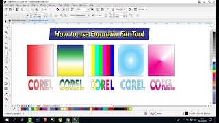 How to Use Fountain Fill in Coreldraw (interactive tool)