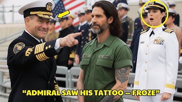 Single Dad Janitor Came Only to Watch His Son Graduate—Until the Navy Admiral Saw His Tattoo, Froze