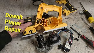 How to repair and reset a Dewalt planer DCP580 motor and blade holder problem.