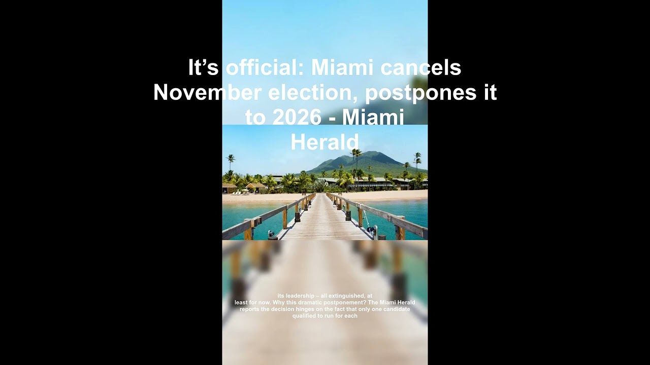 Miami Election CANCELED 2026 Vote