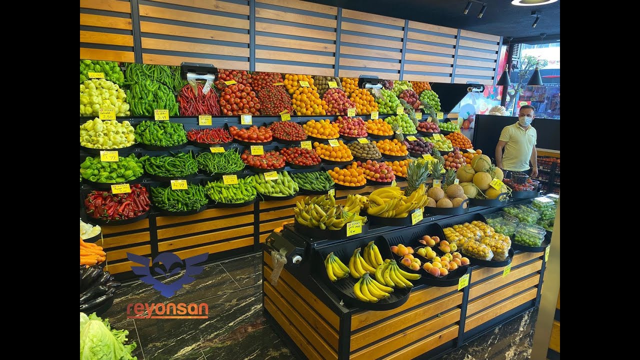 Manav Reyonu, Manav Tezgahları, Fruit And Vegetable Shelf Systems