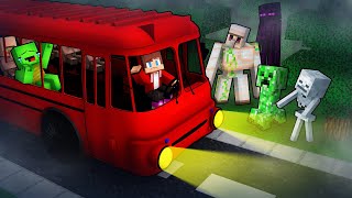 Mikey and JJ Go On a Road Trip with Villagers in Minecraft (Maizen)