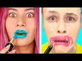 Trying 100 LAYERS CHALLENGE! 100 Layers of Makeup, Nails, Lipstick! by 123 GO!CHALLENGE