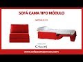 Sillón cama tipo módulo que ocupa poco espacio