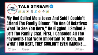 Full Dad Called Me a Loser And Said I Couldn’t Attend Family Dinner — “No One Wants You Here.” News