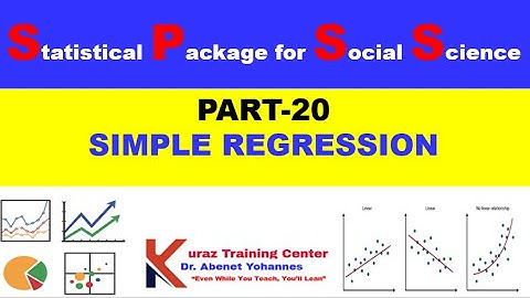 Simple Linear Regression using SPSS- IN AMHARIC-Part 20