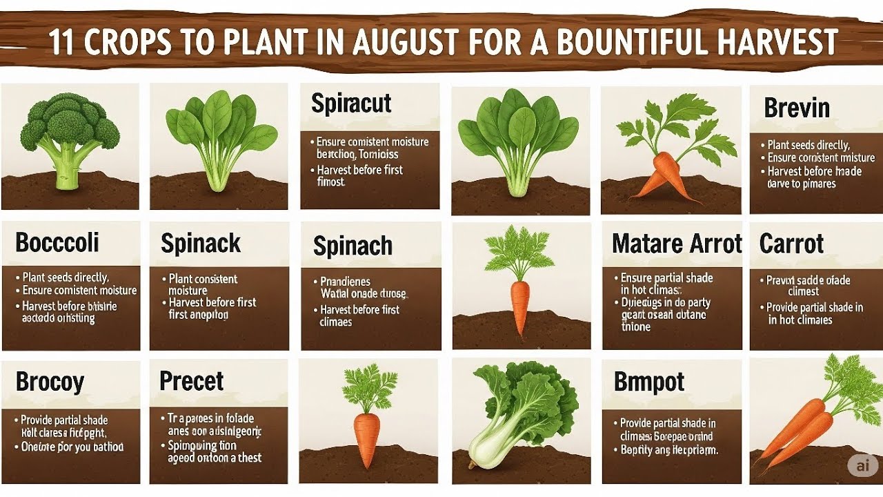Plant These 11 Crops in August for a Bountiful Harvest! - YouTube
