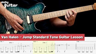 Van Halen - Jump Standard Tune Guitar Lesson With Tab (Slow Tempo)