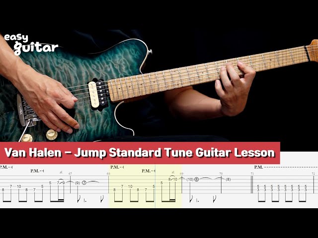 Van Halen - Jump Standard Tune Guitar Lesson With Tab (Slow Tempo) class=