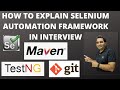 Explaining Selenium Automation Framework in Interviews