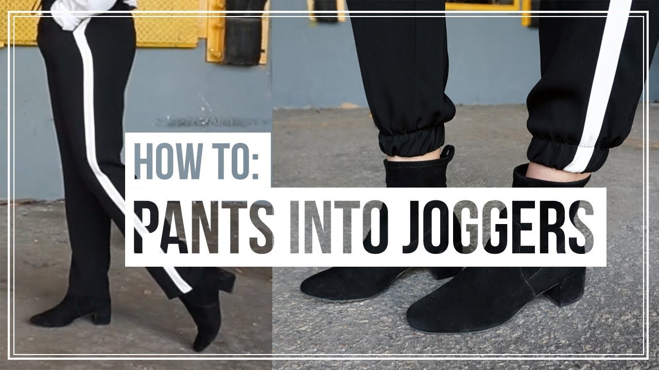 Pants to Joggers | DIY | smilesfornicole - YouTube