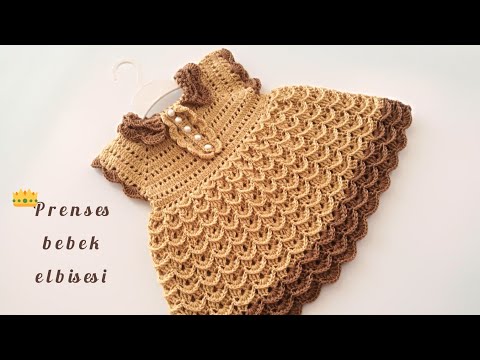 Prenses Bebek Elbisesi /Crochet Baby Dress/Tığ İşi Çok Şık Elbise Nasıl Örülür?