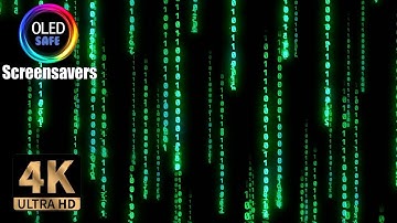 Matrix Screensaver Rain Code - 8 Hours - 60FPS - 4K - OLED Safe