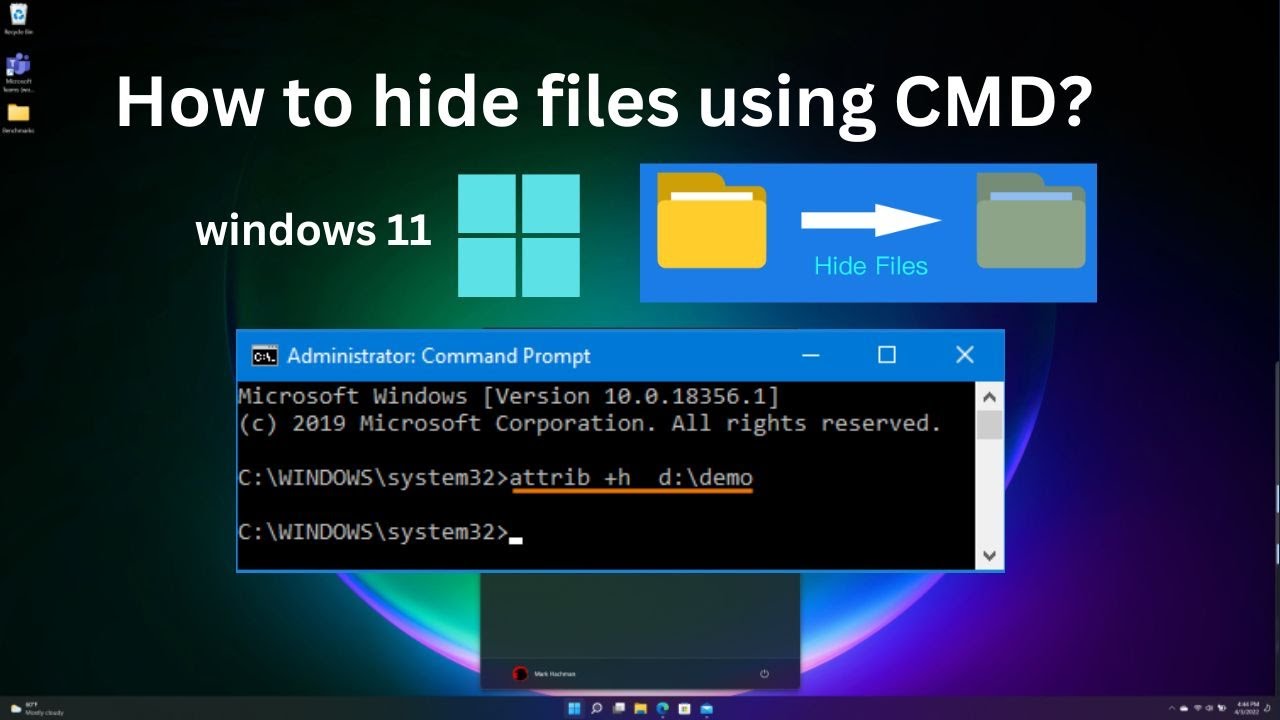 How to hide files using CMD in windows 11? - YouTube